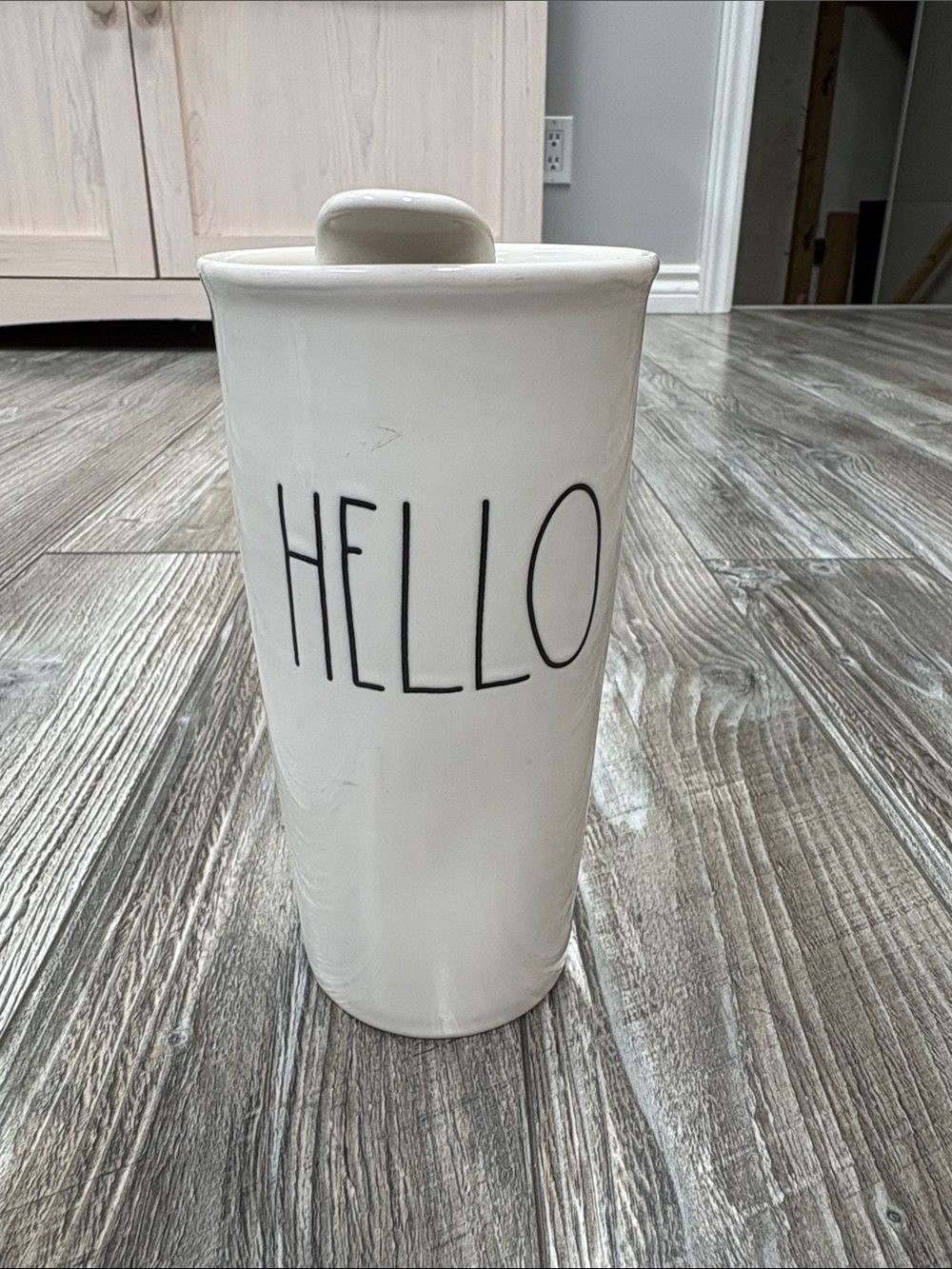 Rae Dunn Hello Ceramic Mug With Lid